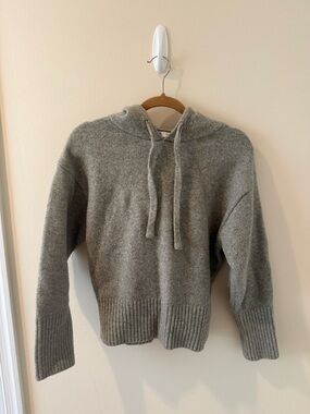 Zara Grey Hooded Sweater Knit Pullover